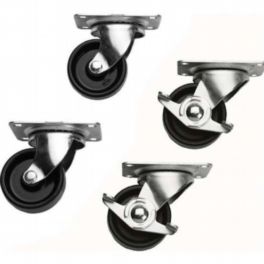 Middle Atlantic Casters, Slim 5 Series, Locking/Fine Floor