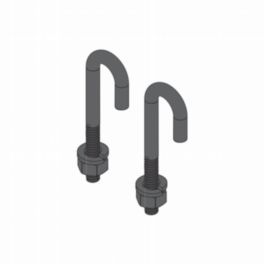 Middle Atlantic Middle Atlantic 5/16" J-Bolt with Nuts – 1 Pair – Black Zinc