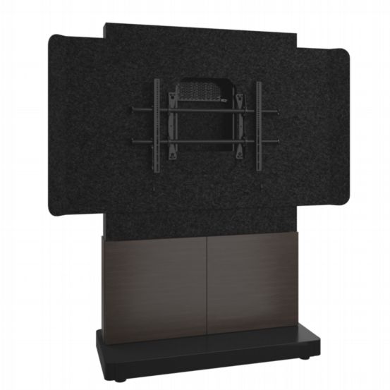Middle Atlantic Forum™ Free-Standing 48” (2-Bay) Display Stand – Dark Finish, for 42”–55” Display