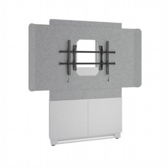Middle Atlantic Forum™ Floor-to-Wall 48” (2-Bay) Display Stand – Light Finish, for 56”–65” Display