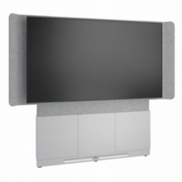 Middle Atlantic Middle Atlantic Forum™ Floor-to-Wall Mounted Display Stand – 66" 3-Bay – For 76"–85" Display – Light Finish