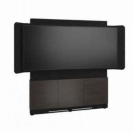 Middle Atlantic Middle Atlantic Forum™ Floor-to-Wall Mounted Display Stand – 66" 3-Bay – For 81" 21:9 Ultra-Wide Display – Dark Finish