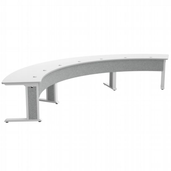 Middle Atlantic Forum™ A30 Arc Table – HPL White