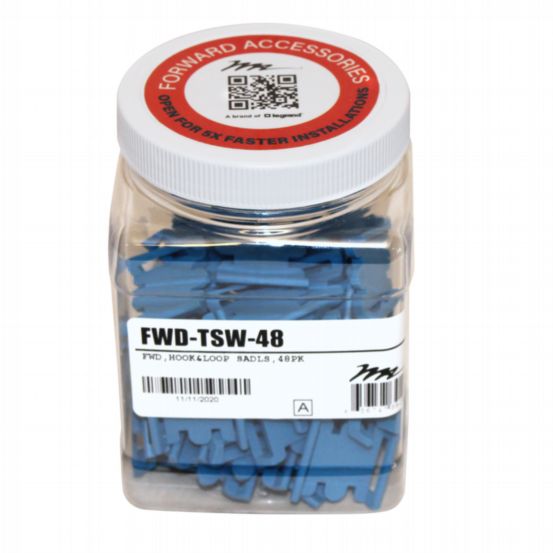 Middle Atlantic Forward Hook & Loop Tie Saddles – 48 Pack