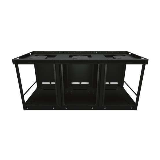 C5 Series 3 Bay Credenza Rack - 14U - 715mm Depth