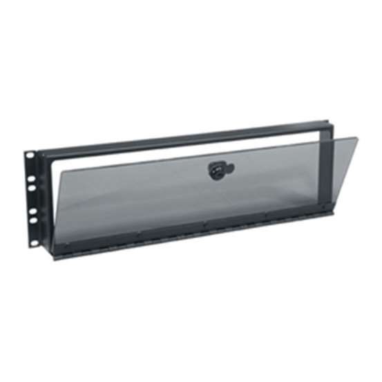 Security Cover, 3 RU, Hinged Plexi