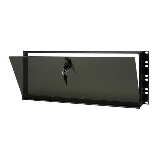 Security Cover, 4 RU, Hinged Plexi