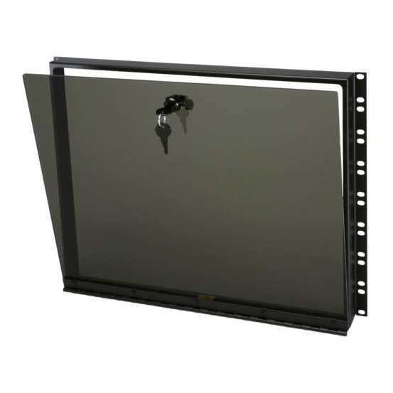 Security Cover, 8 RU, Hinged Plexi