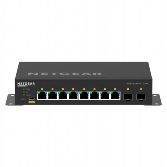 NETGEAR AV Line M4250-8G2XF-PoE+ - 8x1G PoE+ 220W and 2xSFP+ Managed Switch