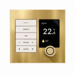 Polar Bear Design Polar Bear Design Zentium Crestron Horizon Faceplate Kit - Bright Lacquered Brass