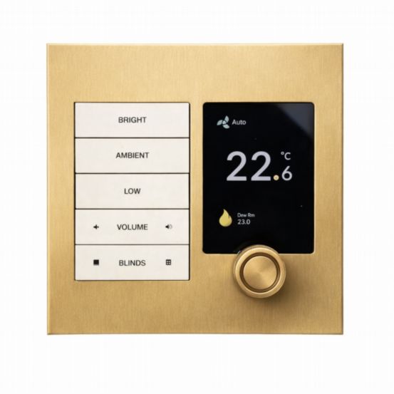 Polar Bear Design Zentium Crestron Horizon Faceplate Kit – Satin Brass