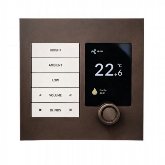 Polar Bear Design Zentium Crestron Horizon Faceplate Kit – Satin Bronze