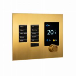 Polar Bear Design Polar Bear Design Zentium Lutron International SeeTouch Faceplate Kit - Bright Lacquered Brass