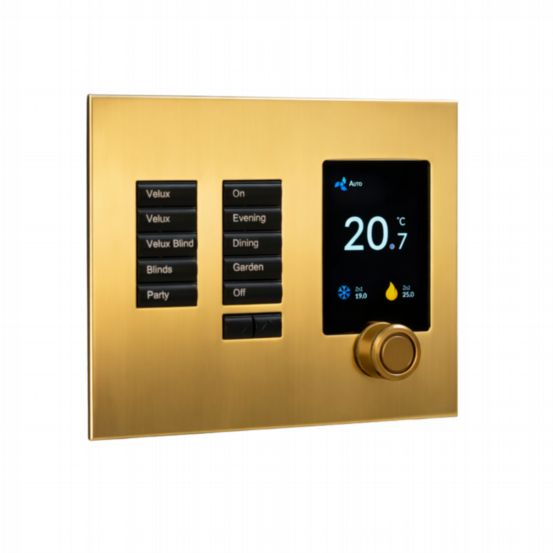 Polar Bear Design Zentium Lutron International SeeTouch Faceplate Kit - Bright Lacquered Brass