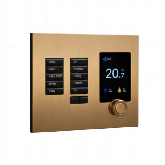 Polar Bear Design Zentium Lutron International SeeTouch Faceplate Kit – Bright Unlacquered Brass