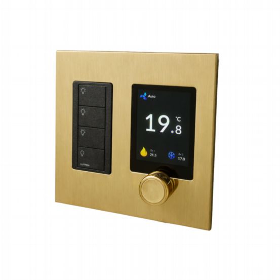 Polar Bear Design Zentium Lutron Pico Face Plate Kit – Bright Unlacquered Brass