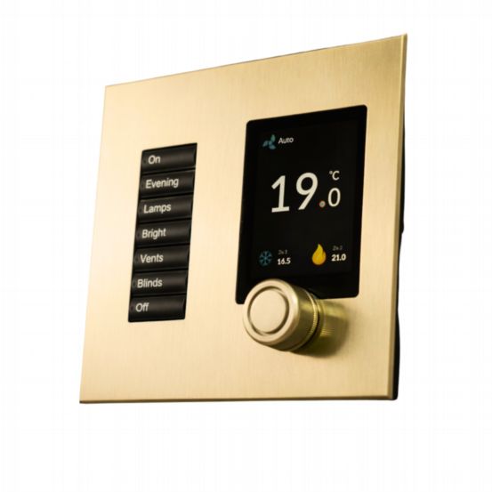 Polar Bear Design Zentium Lutron US SeeTouch Faceplate Kit – Satin Brass