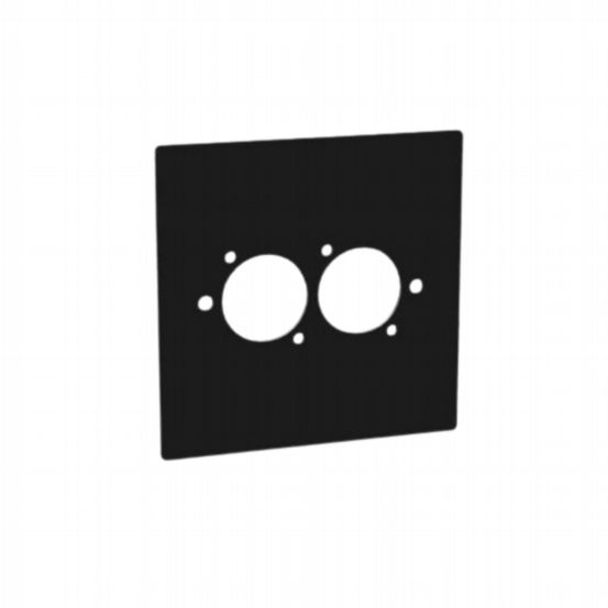 Penn Elcom Single Gang Black Front Panel for 2 x D-Series Connectors