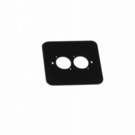 Penn Elcom Penn Elcom Single Gang Black Front Panel for 2 x D-Series Connectors (Rounded Corners)