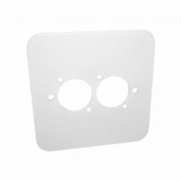 Penn Elcom Penn Elcom D/Plate Single White Punched
