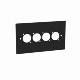 Penn Elcom Penn Elcom Gang Plate Blk Punched 4xXLR