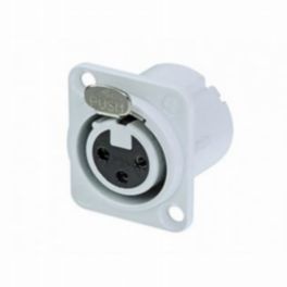 Penn Elcom Penn Elcom XLR 3 Pin Female Chassis DLX Series NC3FD-LX White NC3FDLX-WT