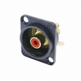 Penn Elcom Penn Elcom Phono Chassis Socket Red Solder Terminals Black Shell NF2D-B-2