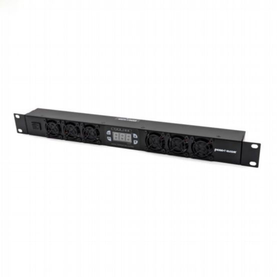 Penn Elcom 1U Thermostatically Controlled Front Facing Quiet Rack Fan Unit (Celsius)