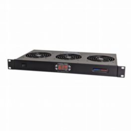 Penn Elcom Penn Elcom 1U Thermostatically Controlled Quiet Rack Fan Tray (Fahrenheit)
