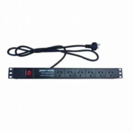 Penn Elcom Penn Elcom 6-Way Australian Horizontal Rack Mount PDU with Surge Protection
