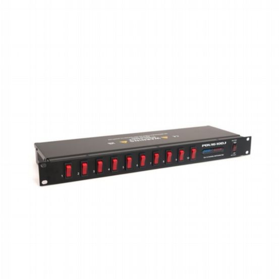 Penn Elcom 1U 10-Channel Type B Rack Mount Power Distribution Unit (15A, C20 Input)