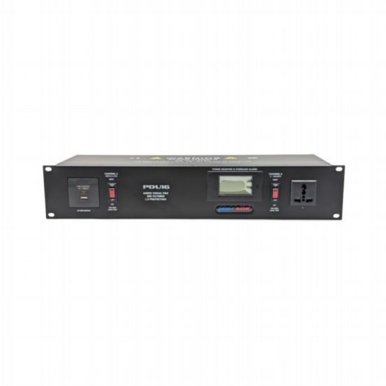 Penn Elcom 2U 20 Amp Rack Mount PDU with Overload Protection & Power Monitoring (USB / USB-C)