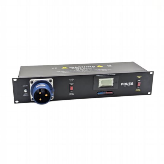 Penn Elcom 2U 32A Two Channel Rack Mount PDU with Power Monitoring – C-Form Input / PowerCon Mains Output