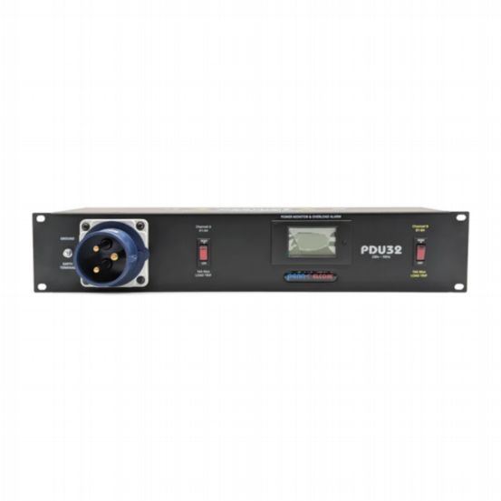 Penn Elcom 2U 32A Two Channel Rack Mount PDU with Power Monitoring – C-Form Input / powerCON TRUE1 Output