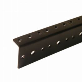 Penn Elcom Penn Elcom 20U 10/32 UNF Tapped Rack Strip – Black Steel Rack Rail
