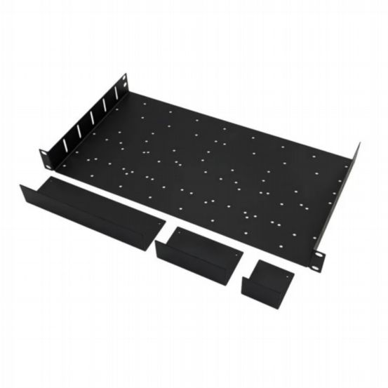 Penn Elcom 1U Utility Rack Shelf with Modular Blanking Kit (Black)