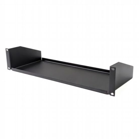 Penn Elcom 2U Black Shallow Rack Shelf (181.5mm Deep)