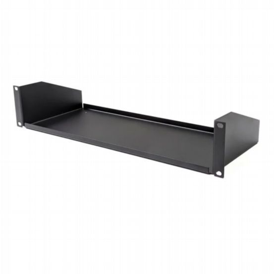 Penn Elcom 2U Black Shallow Rack Shelf – 181.5mm Deep