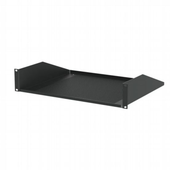 Penn Elcom 2U Black Vented Rack Shelf – 368mm Deep
