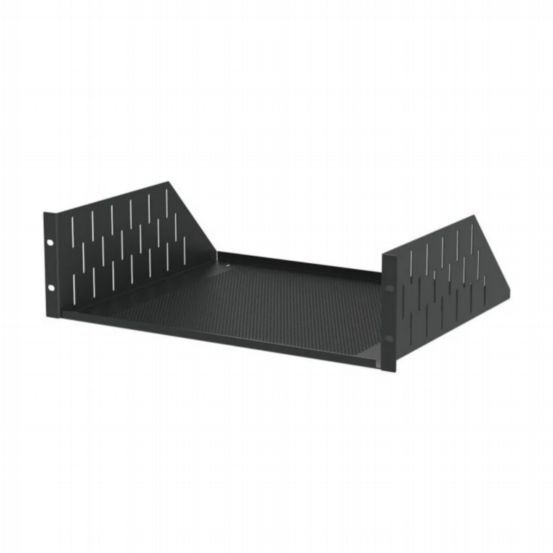 Penn Elcom 3U Black Vented Rack Shelf – 368mm Deep