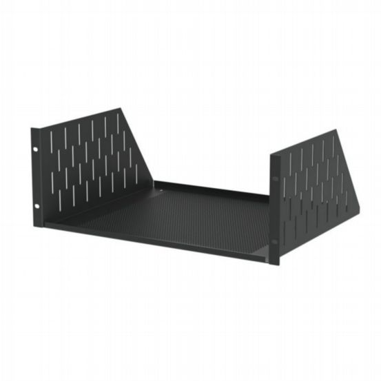 Penn Elcom 4U Black Vented Rack Shelf – 368mm Deep