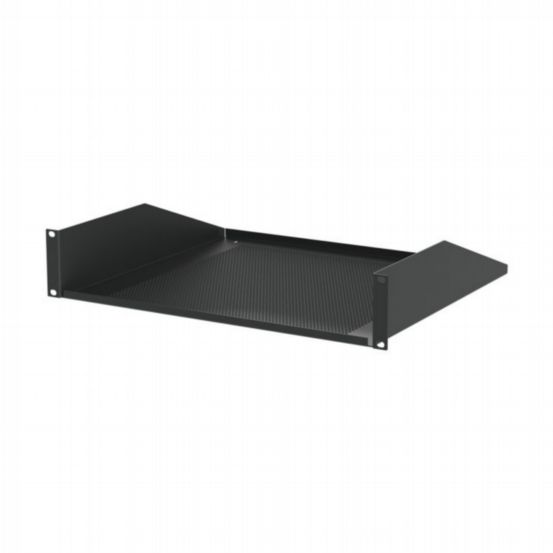 Penn Elcom 2U Black Vented Rack Shelf – 400mm Deep