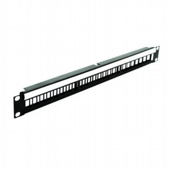 Penn Elcom 1U Rack Panel with ID Strip for 24 x Keystone Snap-in Modules