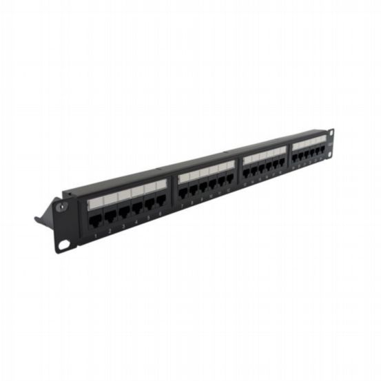 Penn Elcom Rack Patch Panels 19 Inch Rackmount CAT 6 IDC Patch Panel - 24 Way R1245L/1UK