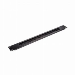 Penn Elcom Penn Elcom 1U Black Rack Panel With Cable Access Slot And Brushes