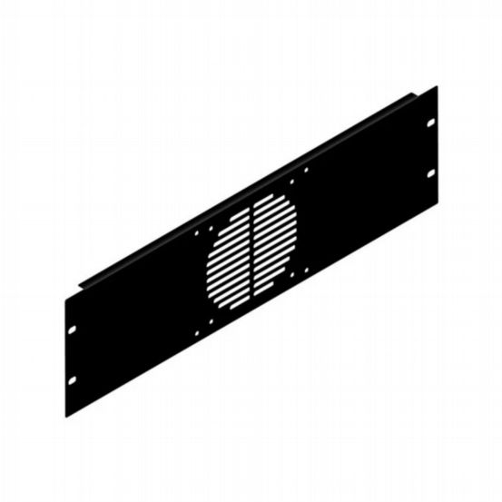Penn Elcom 3U Black Flanged Rack Panel With Vents For 1x 120mm Fan