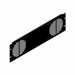 Penn Elcom Penn Elcom 3U Black Flanged Rack Panel With Vents For 2x 120mm Fans