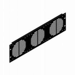 Penn Elcom Penn Elcom 3U Black Flanged Rack Panel With Vents For 3x 120mm Fans