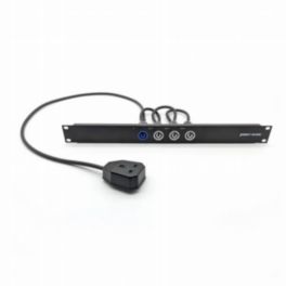 Penn Elcom Penn Elcom 1U Four-Way PowerCON Rack Panel With UK Socket & 1m Tail (Loaded Panel Series)