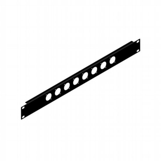 Penn Elcom Rack Panels Punched 1U Rack Panel Punched for 8 x XLR or SpeakON R1269/1UK/08